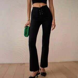 Reformation Black High-Waisted Trousers